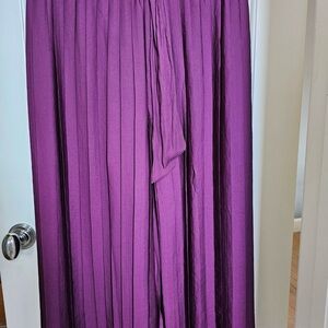 Anthropologie Purple Wide Leg Pants